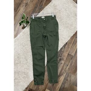 J.crew Size 28 Army Green Mid-Rise Toothpick Cargo Skinny Ankle Pants